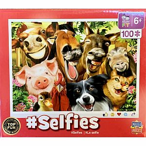 Animal #Selfie puzzle 100 pieces