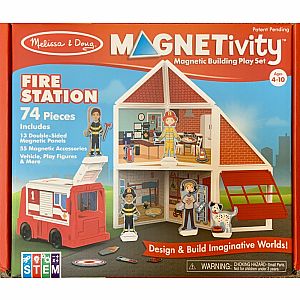 Magnetivity Magnetic Building Play Set - Fire Station