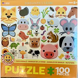 Emojipuzzles for Kids - Farm Animals Emojipuzzles 100pc