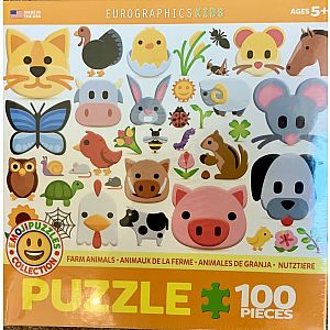 Emojipuzzles for Kids - Farm Animals Emojipuzzles 100pc